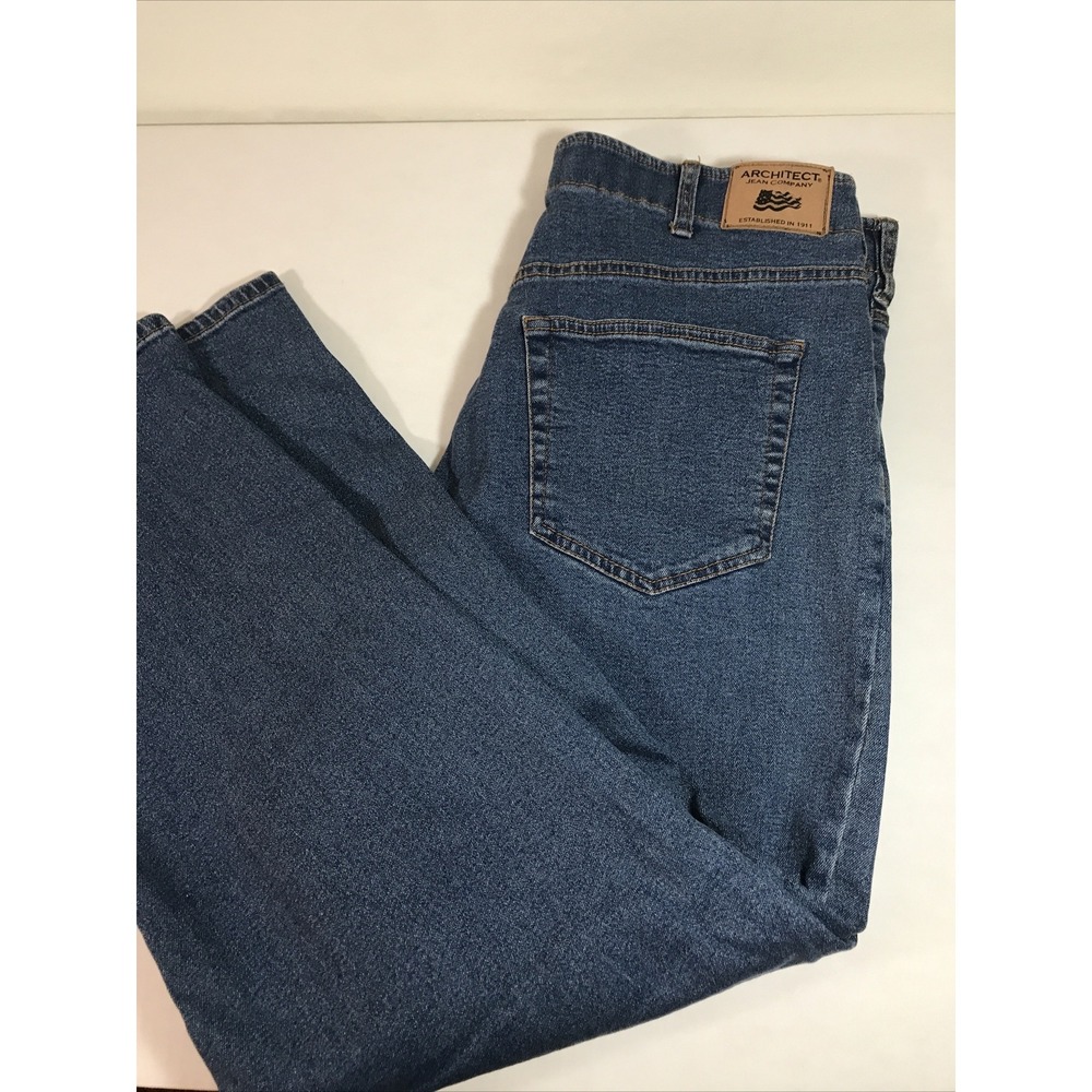 Architect Activeflex Mens 36 X 30 Light‎ Wash Straight Leg Jeans